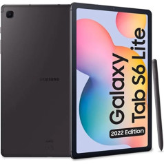 Samsung Galaxy Tab S6 Lite (2022), S pildspalva, planšetdators, 10,4 collu LCD TFT skārienekrāns, Wi-Fi, 4 GB RAM, 64 GB paplašināma, akumulators 7040 mAh, Android 12 Oxford Grey [itāļu versija] 20