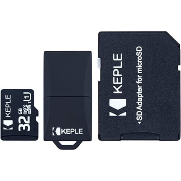 Keple | MicroSD Class 10 32GB Micro SD Memory Card for Sony Xperia E3, M2, M4, E4G E4, E5, Z5, Z4, C4, Z, ZL, ZR, Z Ultra, Z1, Z2, C, M, L, SP, E, E1, V, J, T, T LTE, TX, X2, Z2, Z1 32GB SDHC UHS-I U1 (USB & SD Adapter Included)