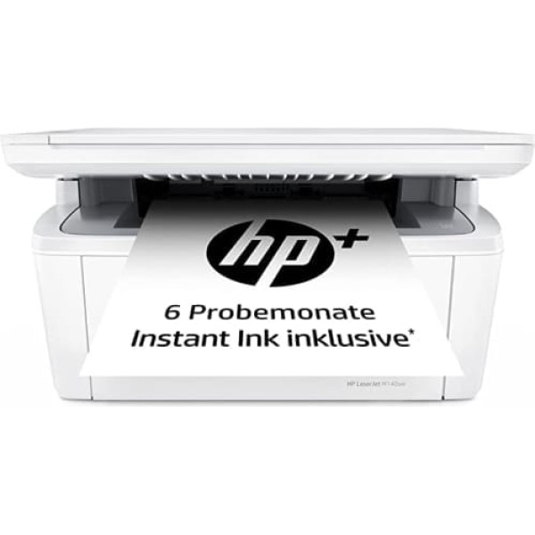 HP Laserjet M140we daudzfunkciju lāzerprintera monolāzers (HP+, printera skeneris, kopētājs, abpusējā druka, DIN A4, WiFi, gaisa druka, melnbaltais printeris) ar 6 mēnešu HP tūlītējās tintes paraugu