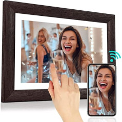 BYYBUO 10,1 collas WiFi digitālais fotoattēlu rāmis, 1280 x 800 IPS skārienekrāna digitālais attēlu rāmis, 16 G valrieksts, kopīgojiet fotoattēlus vai videoklipus, izmantojot lietotni Frameo (bez iebūvēta akumulatora)