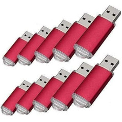 10 USB atmiņas kartes, USB 2.0 atmiņas kartes, 512 MB sarkanas