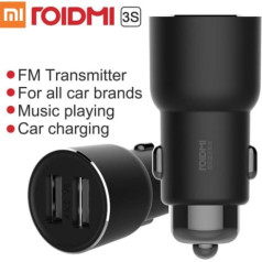 Xiaomi ROIDMI 3S FM Transmiter | Bluetooth MP3 | Car Charger Dual USB 2.4A Black