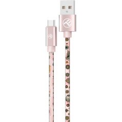 Tellur Graffiti USB to Type-C cable 3A 1m pink