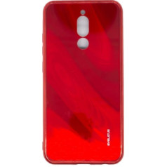 Evelatus Xiaomi Redmi 8 Water Ripple Full Color Electroplating Tempered Glass Case Red