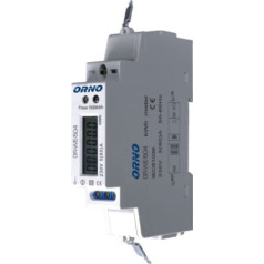 Orno 1-fāzes strāvas patēriņa indikators, 80A, RS-485 ports, 1 modulis, DIN TH-35mm