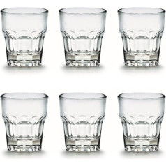 6 x neplīstošas shot glāzes, 3 cl (30 ml), bez mērīšanas atzīmes, atlicināt pērle, glāžu komplekts izgatavots no augstas kvalitātes plastmasas (polikarbonāts), elegantas glāzes kempingam, ballītēm (kā īsts stikls)