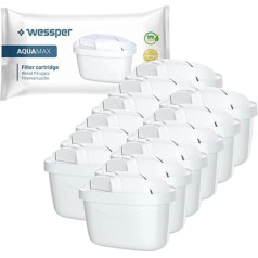 Wessper® AQUAMAX cietā ūdens filtru kasetnes, saderīgas ar BRITA Maxtra, Amazon Basics, PearlCo, Aqua Select