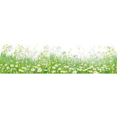 Spring Flowers Window Sticker - Daisy and Wild Grass - Window Decoration