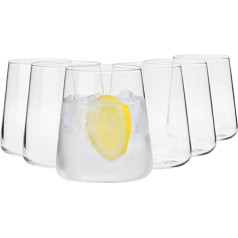 Krosno Gin Glasses Water Glasses White Wine Glasses 380 ml Avant-garde Collection Perfect for Home, Restaurants and Parties Dishwasher and Microwave Safe