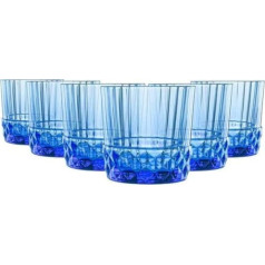 Bormioli 93902 Rocco America Komplekts no 6 zilām brillēm 38 cl