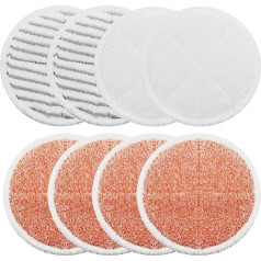 8 Pack Replacement Steam Mop Pads Compatible with Bissell Spinwave 2039A 2124: 4 Heavy Scrub Pads, 2 Soft Pads, 2 Scrub Pads