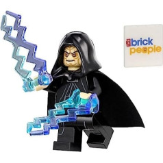 LEGO Star Wars imperatora Palpatīna mini figūriņa ar spēka skrūvēm un papildu flīzi (attēls 1,7 collas augsts)