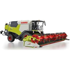 WIKING 077857 Claas Trion 720 Montana un Convio 1080 griešanas vienība, ieskaitot transporta ratiņus, kombaina modelis, 1:32, metāls/plastmasa, no 14 gadiem, pārvietojami šasijas elementi