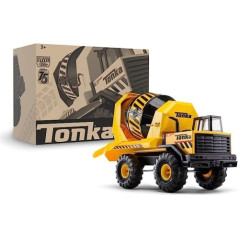 Tonka 6098 Steel Classics Mighty Cement Mixer, Kids Construction Toys for Boys and Girls, Vehicle Toys for Creative Play, Toy Trucks for Children Aged 3+, Yellow & Black