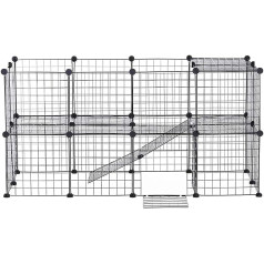 Xhuangtech Pet Playpen, DIY Small Animal Cage for Indoor Outdoor Portable Metal Wire Yard Fence for Puppy Kitten Guinea Pig Rabbit Turtle Hamster (36 Panels)