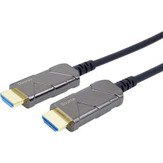 PremiumCord 8K Optical Active Ultra High Speed HDMI 2.1 optisko šķiedru kabelis 48Gbps HDMI 2.1 3D EDID ARC video izšķirtspēja 8K @ 60Hz apzeltīts garums 15m