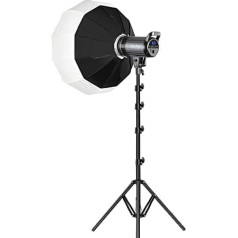 Gvm Great Video Maker Divu krāsu LED video gaisma, GVM 100 W foto apgaismojums ar Bowensa stiprinājumu, lietotņu vadības sistēma, laternas Softbox video apgaismojuma komplekts YouTube āra studijai, regulējams, 3200 K-5600 K, CRI 97+