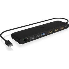 Icybox ib-dk2116-c 12in1, HDMI, dp, lan, usb dokstacija