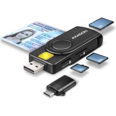 Action Cre-smp2a ID karšu lasītājs un sd/microsd/sim kartes kabatas lasītājs usb