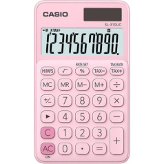 Casio kabatas kalkulators sl-310uc pk rozā, 10 ciparu displejs