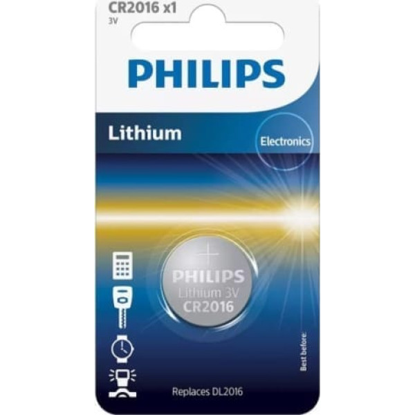 Philips Litija akumulators 3,0 V monētu 1 blisteris