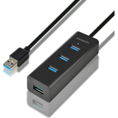 Action Hue-S2BL USB 3.2 Gen 1 4 portu centrmezgla uzlādes centrmezgls 1,2 m mikro USB kabelis