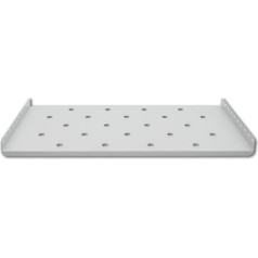 Qoltec Fixed rack shelf | 490x250 | grey