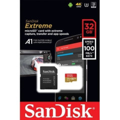 Extreme microsdhc 32gb 100/60 mbps a1 v30 u3