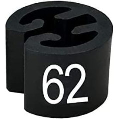 ‎pb-onlinehandel Mini izmēra izciļņi, diametrs 13 mm drēbju pakaramajiem, melns apdruka, balts 62