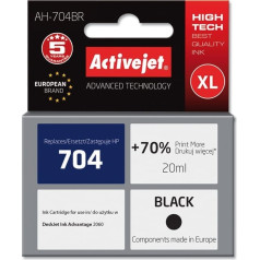 Activejet ah-704br tinte (HP 704 cn692ae nomaiņa; premium; 20 ml; melna)