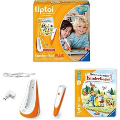 Ravensburger tiptoi Starter Set PLUS 00159 Pen and Book My Beautiful Children's Songs - plus Charging Station