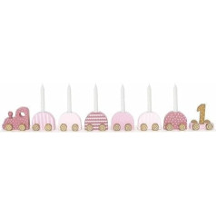 JaBaDaBaDo Birthday Train Wooden Pink T266 Numbers