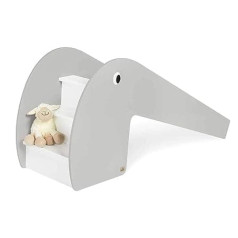 Pinolino Indoor Slide Lotta Wooden Load 60 kg with 2 Eye Stickers for Children from 3 Years White / Grey