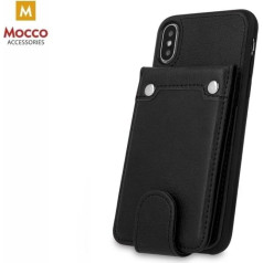 Mocco Smart Wallet Case Eko Ādas Apvalks Telefonam - Vizitkāršu Maks Priekš Samsung J610 Galaxy J6 Plus (2018) Melns