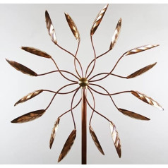 'Stanw CWS 01 Dual Spinner Spinning Ficus Leaves Kinetic Wind Sculpture – Copper