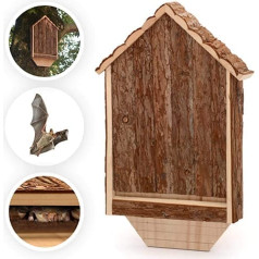 CKB LTD Wooden Bat House Outdoor Outdoor Winter Garden 30.5 x 6.5 x 46.5 cm