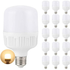 Mengjay Pack of 15 E27 LED spuldzes 18 W Aizstāj 175 W halogēna lampas 1800 lūmenu silts balts bez regulēšanas maiņstrāvas 220 V E27 LED spuldzes