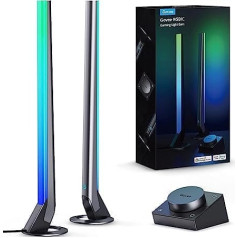 Govee RGBIC Smart Gaming gaismas josla personālajam datoram ar rotācijas vadību, 42,4 cm LED televizora gaismas joslas sinhronizācija ar mūziku un 60+ sižeta režīmi dekorēšanai, savietojams ar Alexa un Google palīgu, lietotņu vadība, izmanto