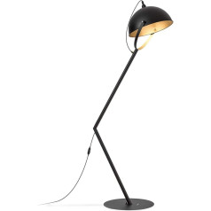 blumfeldt Big Benny Outdoor Lamp, Floor Lamp, IP23 Rated Weatherproof Round Lampshade, Extra Long Power Cord with 3.2 m, Sturdy Metal Lamp Stand, Black