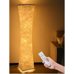 Anten LED Floor Lamp Living Room Dimmable 156 cm Floor Lamp Modern RGB Floor Lamp with Remote Control Corner Lamp Fabric Light Column White Floor Lamp for Children's Room, Play and Bedroom