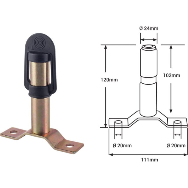 01504 Bākas turētājs Vertex MP02