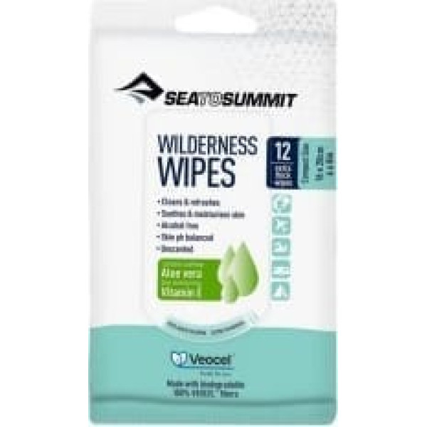 Sea To Summit Mitrās salvetes Wilderness Wipes Compact 12gab