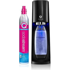 SodaStream E-Terra elektriskais ūdens karbonators, 1 pudele mājdzīvnieka, iekļauts CO2 balons, 1 litrs un 1 barošanas avots