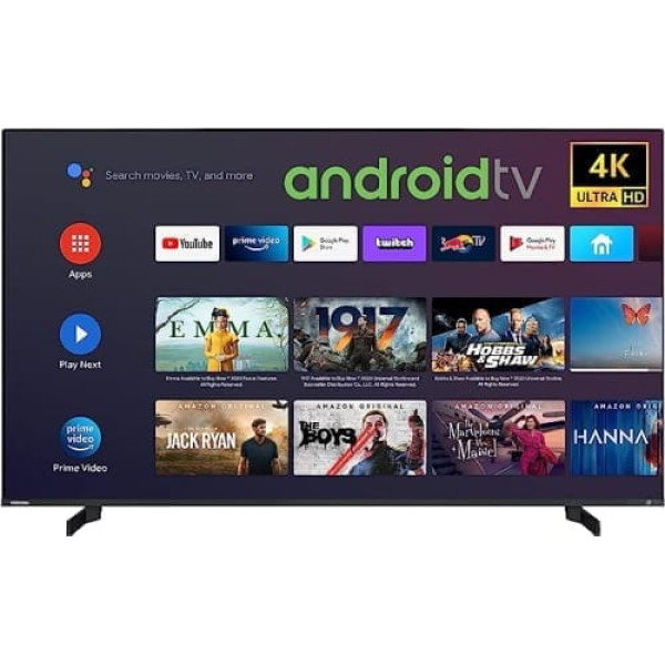 Toshiba 65UA5D63DGY 65 collu televizors/Android TV (4K Ultra HD, HDR Dolby Vision, viedtelevizors, Play veikals un Google palīgs, trīskāršais uztvērējs, Bluetooth) [2023]