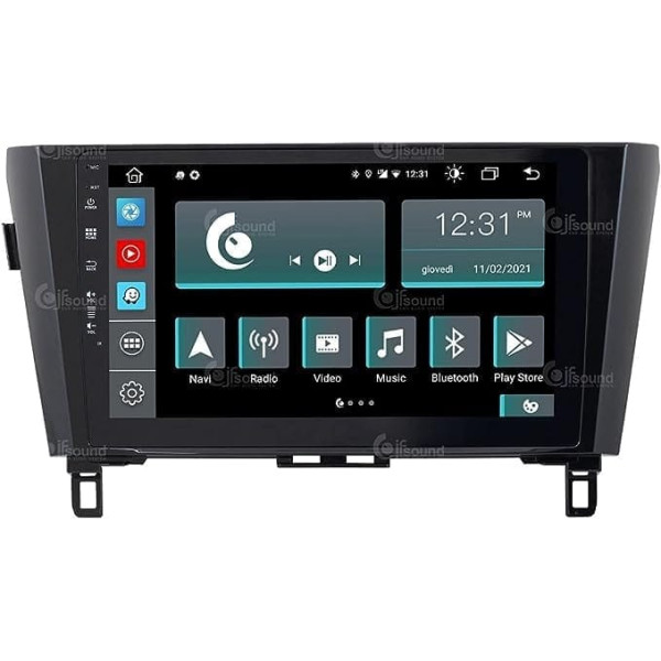 Personalizēts auto radio priekš Nissan Qashqai Xtrail ar GPS un vienu kameru Standarta Android GPS Bluetooth WiFi USB DAB+ skārienekrāns 10 collu 8core Carplay AndroidAuto