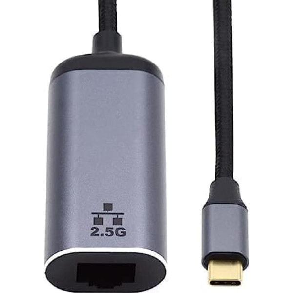 CY USB C līdz 2,5 Gbps Ethernet adapteris, USB 3.1 C tipa līdz RJ45 2500 Mbps GBE Gigabit Ethernet tīkla LAN kabeļa adapteris klēpjdatoram