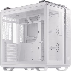 ASUS TUF Gaming GT502 korpuss White Edition (rūdīts stikls, divu kameru korpuss, panorāmas skats, priekšējā paneļa ātrgaitas USB Type-C, sānu paneļi bez instrumentiem, balts)