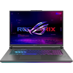 ASUS ROG Strix G18 spēļu klēpjdators | 18 collu FHD+ 165Hz/7ms pretatspīduma IPS displejs | Intel Core i9-13980HX | 16 GB RAM | 1 TB SSD | NVIDIA RTX 4080 | Windows 11 | QWERTZ tastatūra | Eclipse Grey