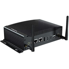 VENOEN Mini PC bez ventilatora Windows 11 Pro, Industrial PC Mini Computer Core i5-10210U, 8GB DDR4 512GB SSD, Dual HD-MI+DP 4K Triple Display, 2xRS232/485 COM, WiFi, BT 5.1, 2 LAN, Fanless Mini PC