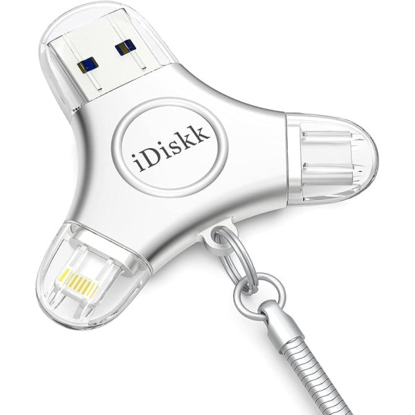 iDiskk MFi sertificēts 512 GB iPhone Photo Stick, Lightning USB Stick iPad atmiņas zibatmiņas disks iPhone tālrunim, ārējā iPhone krātuve Mac datoriem un visiem iPhone tālruņiem